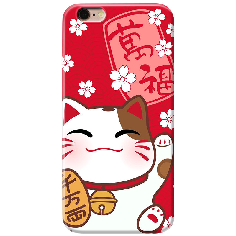 招财猫XR适用iPhone13苹果8plus手机壳6s女款7可爱14promax新蛇年SE第二2三3代六七八十四
