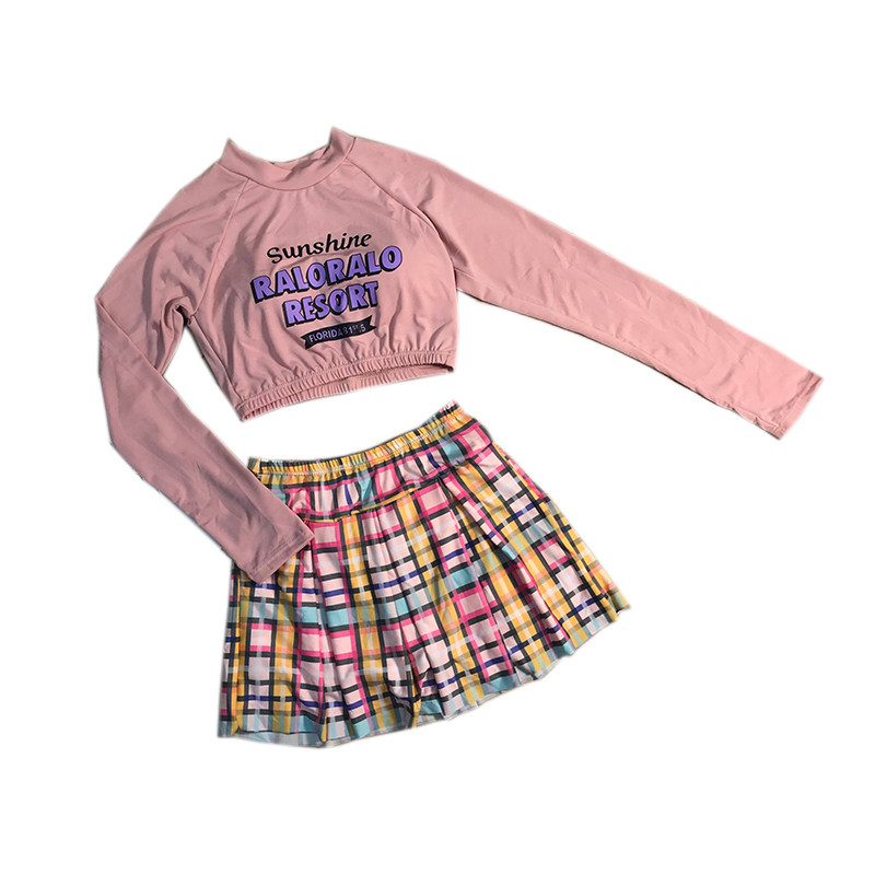 温泉仙女范分体泳衣网红款防晒