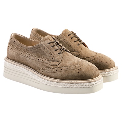 fed复古增高鞋秋季新款女鞋厚底小皮鞋反绒牛津鞋女S0905-YAB031