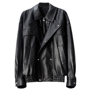 ETHOR 设计师品牌25秋冬新品休闲皮革复古夹克外套SOLSOL买手店