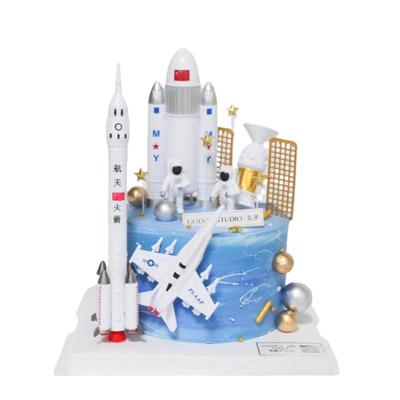航天飞机宇航员星球火箭蛋糕装饰