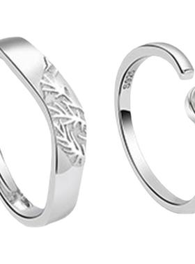 原创新款情侣纯银对戒