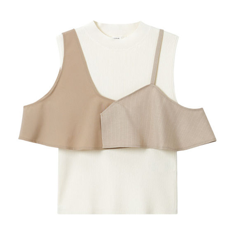 MURUA26夏季新品条纹抹胸吊带修身上衣针织背心两件套0126326053