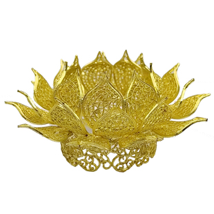 电泳保色立体三层莲花发冠 diy手工制作汉服头饰古风饰品配件配饰