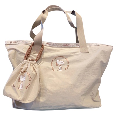 卡通狗狗单肩旅行收纳袋健身包