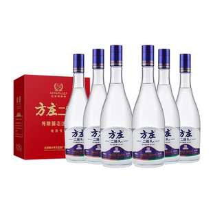 北京方庄二锅头清香型白酒 42度500ml 纯粮酿造 家庭口粮酒