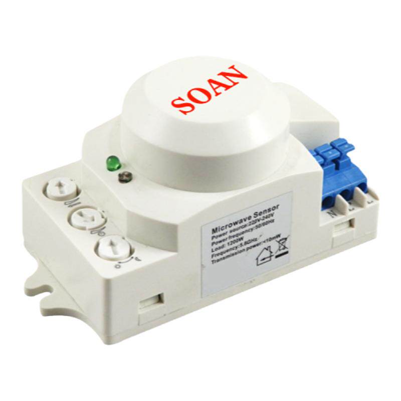 SOAN雷达微波感应开关非红外人体感应器开关220V隐藏式安装暗装