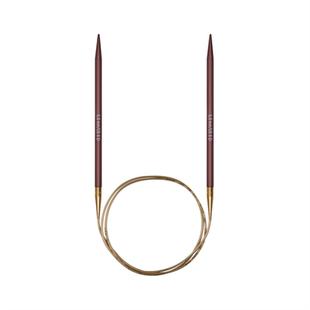 addi德国进口毛衣针Mystic Lace706-2紫色阳极氧化铝尖头长环形针