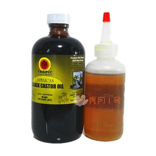 Tropic Jamaican black castor Oil亚麻籽头发睫毛催生油120g