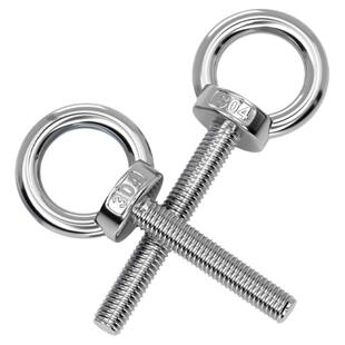 国标304不锈钢吊环耳螺丝加长船用螺栓环形起重螺钉M3M6M8M10-M39
