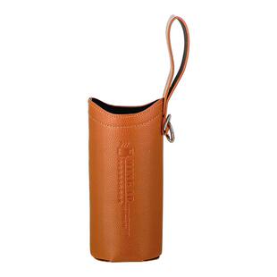 高档皮质杯套保温杯子钛杯高颜值带手提绳扣通用玻璃水杯PU保护套