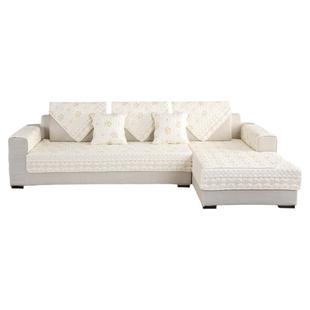 纯棉全棉沙发垫现代简约四季通用双面刺绣靠背巾布艺沙发坐垫套罩