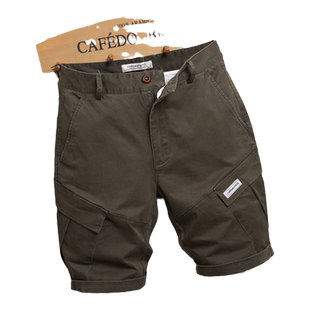 夏季休闲帅气五分裤男士潮牌时尚工装短裤青年百搭中裤多袋马裤子