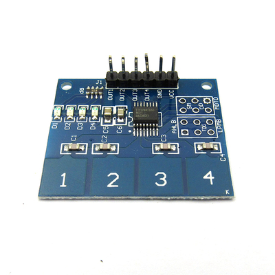4路TTP224电容式人体触摸模块