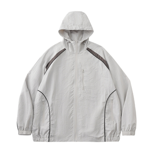 BENPANDA熊猫本 户外休闲拼接涤纶运动衫夹克男日系春夏薄款外套