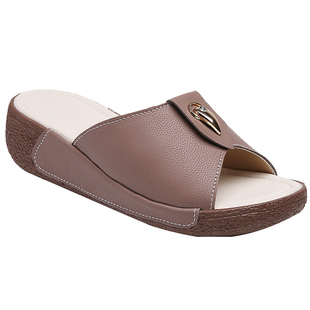 皮凉托拖鞋女外穿新款女士时尚凉拖高根女装施鞋室外轻便托鞋破跟