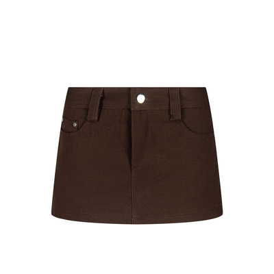 美式复古美拉德A字牛仔半身裙