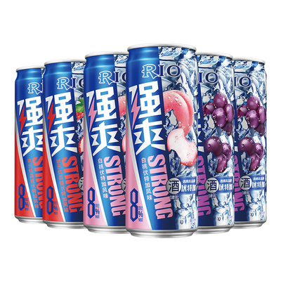 锐澳（RIO0）预调酒 鸡尾酒果酒甜酒8度 洋酒 强爽 330ml*6罐