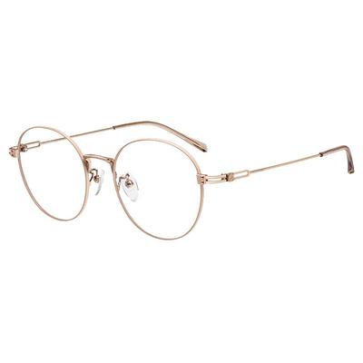 JillStuart男女款钛合金圆形眼镜