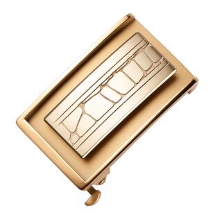 钨钢无孔无牙皮带扣头自动扣男士内穿不锈钢青年裤带头腰带扣头