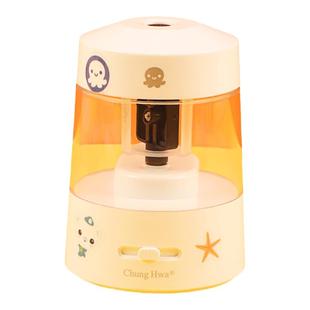 ChungHwaX海底小纵队自动削笔刀卷笔刀大三角洞洞笔大口径削笔器粗铅笔刀小学生粗杆铅笔刀电动转笔刀削笔机