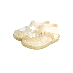 MINIDD儿童凉鞋蜜糖小花26夏季新品魔术贴沙滩发光防滑女童凉鞋
