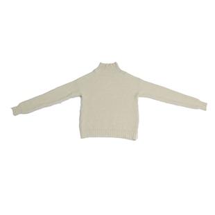 依麦融绒 100%羊绒高领针织加厚樽领菠萝针套衫女装