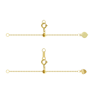 臻怡纯18k金珠仔延长链抽拉链尾可变调节戒指调节手链珍珠连接链