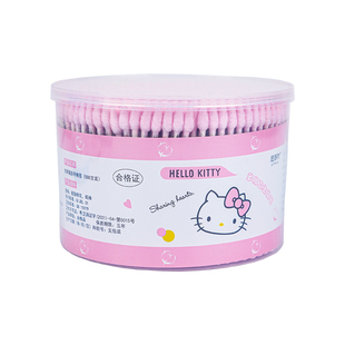 游器物三丽鸥双头多用卫生棉签化妆家用掏耳尖头圆头一次性棉棒