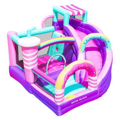 博士豚甜甜圈充气城堡蹦蹦床家用