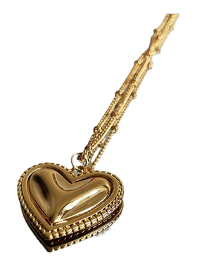 ins法式复古轻奢送女友心形吊坠