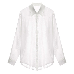 爱米丽性感睡衣女透明男朋友BF衬衫雪纺透视诱惑睡裙短裙夏季舒适