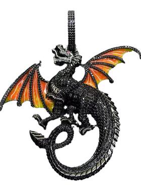 MrBlingggggg手绘翅膀上古龙吊坠