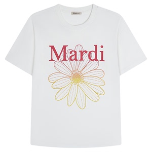 MARDI小雏菊渐变字母印花T恤