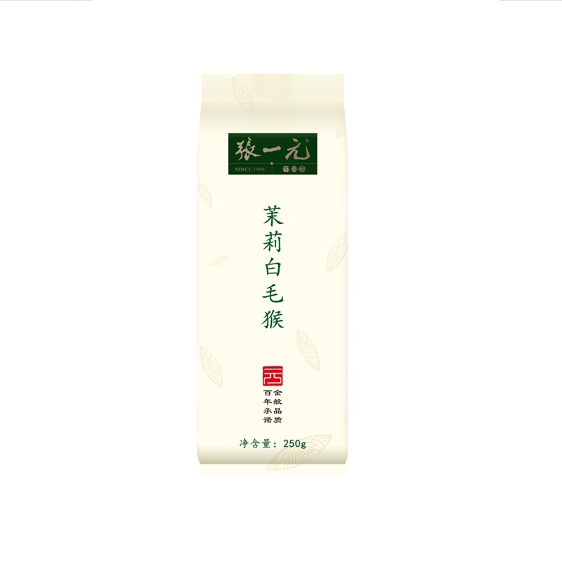 张一元茉莉白毛猴北京燕京古韵茉莉花茶清香型茶叶特种耐泡新茶