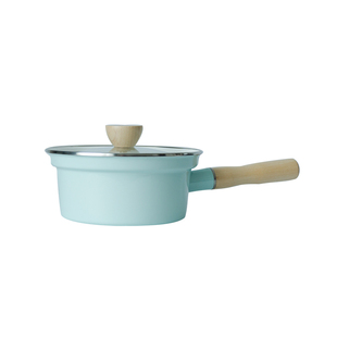 PAGOO珐琅搪瓷锅日式奶锅单柄带盖汤锅辅食锅泡面锅防溢小煮锅