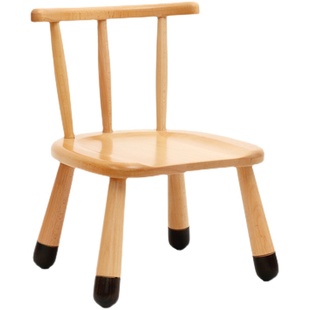 儿童马蹄椅实木靠背椅子北欧简约家用小巧矮凳子客厅宝宝阅读座椅