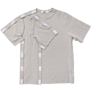 骨折专用衣服短袖短裤纯棉病号服易穿脱术后衣服瘫痪病人服装夏季