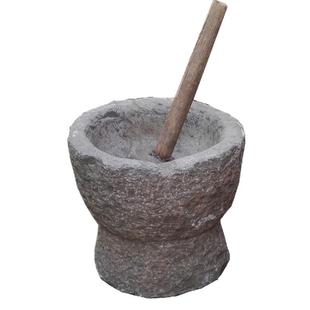 特大号老石臼药臼砘臼石窝子杵臼石钵家用老式打年糕糍粑捣米石器