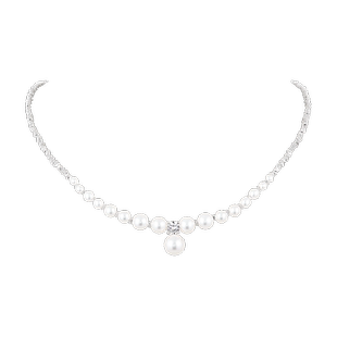 DODOGOGO碎银子珍珠项链女款轻奢小众时尚锁骨链2024新款精致颈链