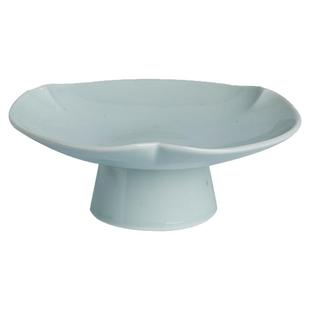 仿古禅意供盘影青瓷高脚水果盘中式点心茶点盘高足冷凉菜商用餐具