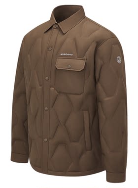波司登新款正品男士短款羽绒服轻薄翻领衬衫压胶口袋外套官旗