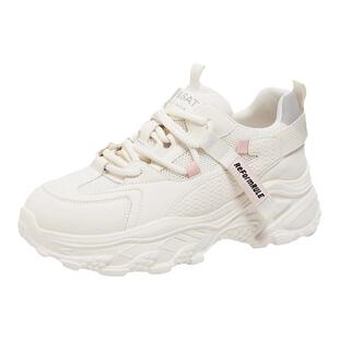 星期六厚底老爹鞋女款春季新款透气小白鞋增高百搭运动休闲鞋子女