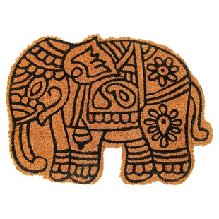 印度进口入户门地垫可爱大象家用进门椰棕地垫可裁剪定制防滑门垫