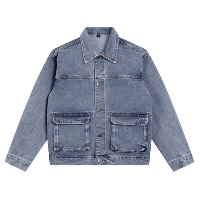 美式水洗工装宽松牛仔外套