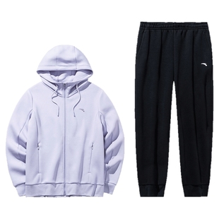 安踏运动服套装女装品牌旗舰正品秋季款休闲运动跑步卫衣妈妈外套