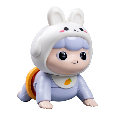 0-1婴儿玩具萌兔爬娃引导抬头