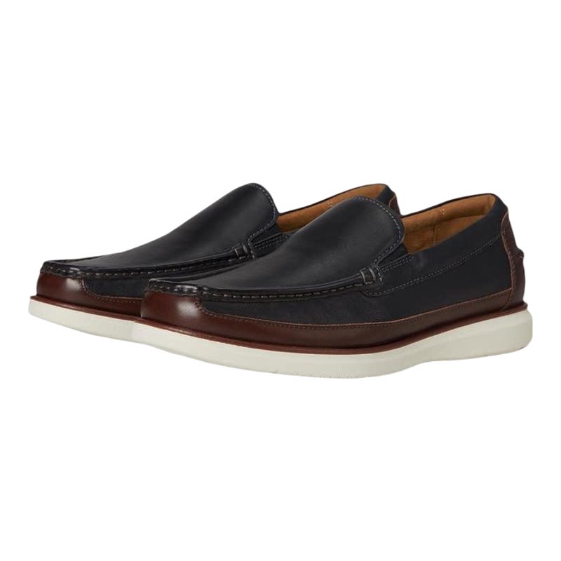 海外代购Florsheim男士休闲皮鞋轻便软弹圆头厚底日常通勤