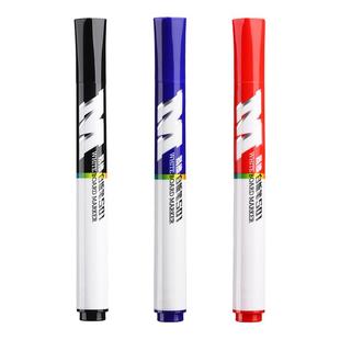 100支晨光白板笔可擦教师用儿童无毒水性记号笔黑色红不可加墨画板笔家用大号易擦写教学用粗头大容量黑板笔