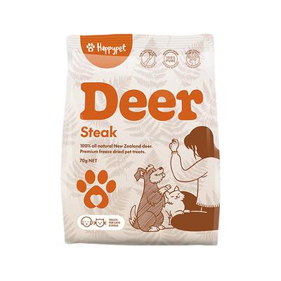 Happypet鹿肉冻干零食低敏高蛋白
